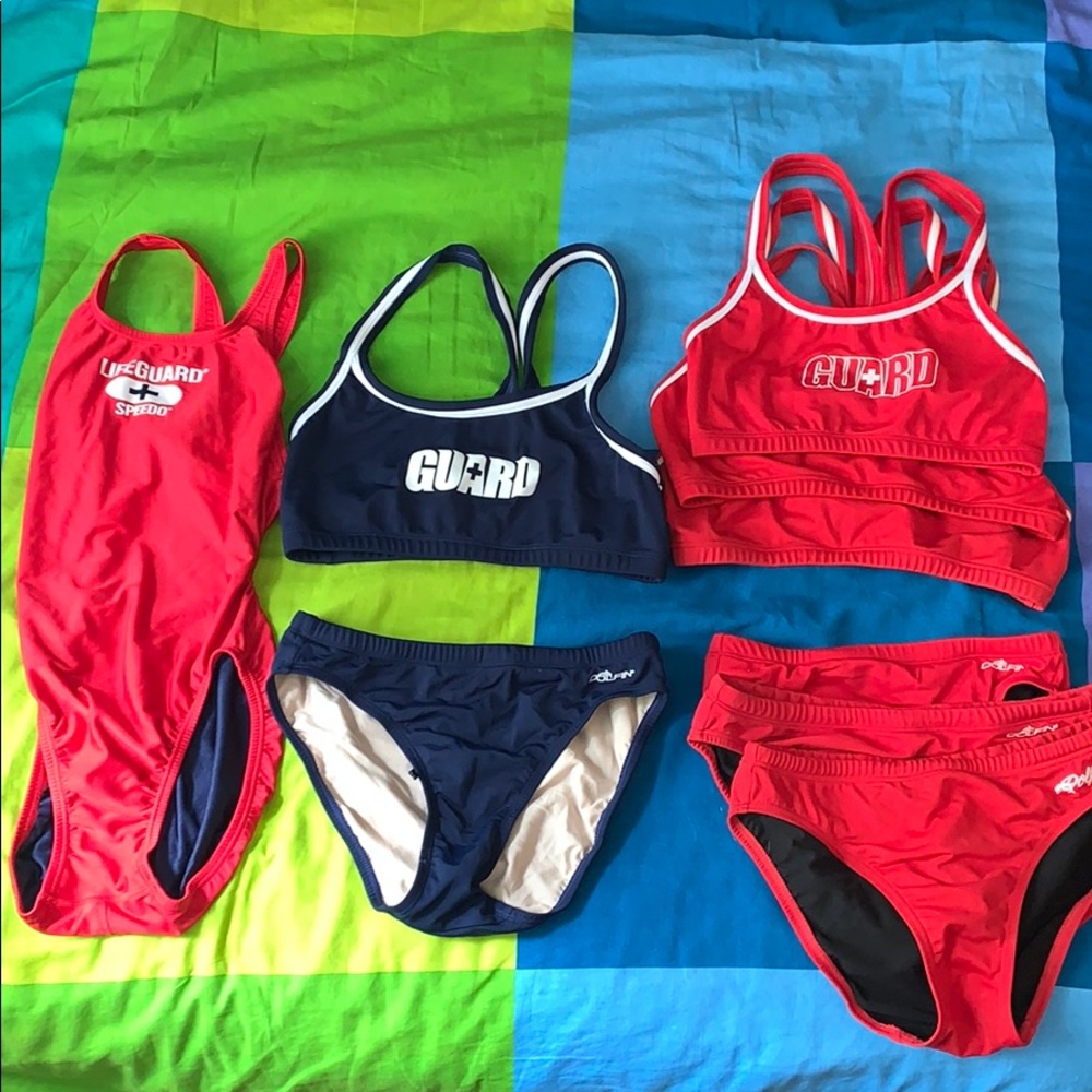 Lifeguard bathing suits (one and two piece)